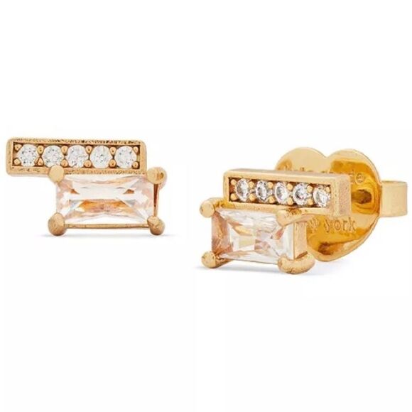 Kate Spade Pavé & Baguette Crystal Stud Earrings - Picture 1 of 1